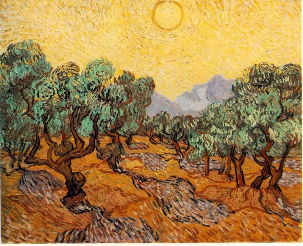 Vincent van Gogh, Olive Trees with Yellow Sky and Sun