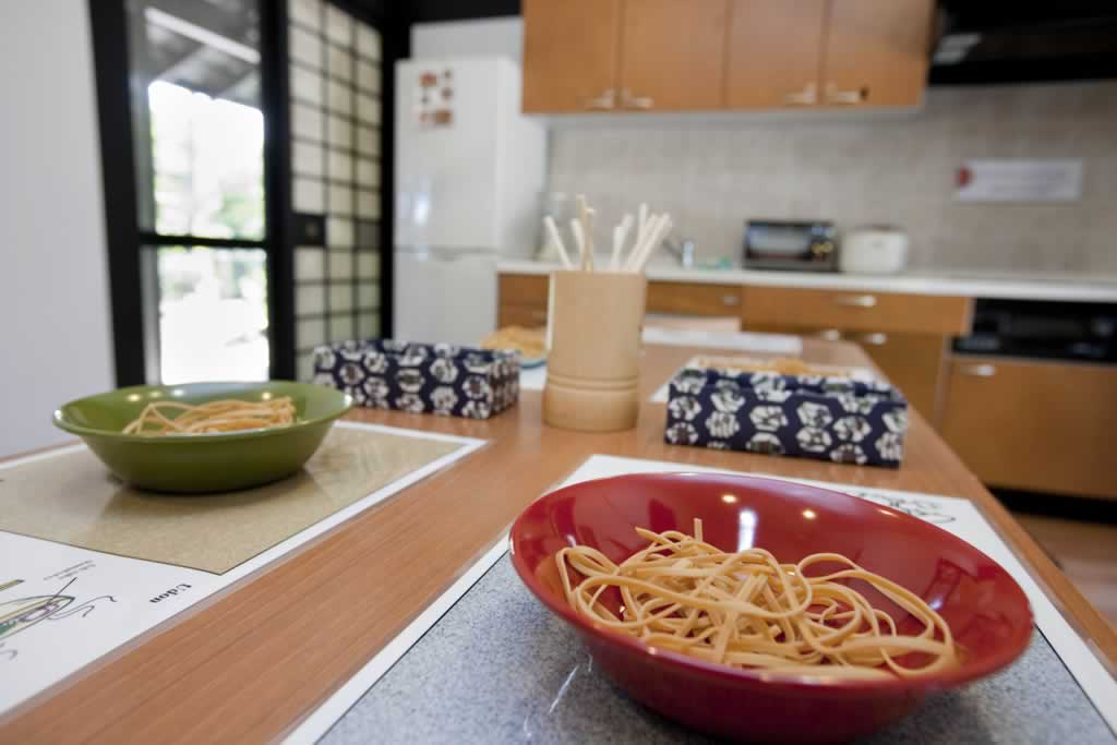 The "house" is represented by a suite of three rooms, including a sitting room, a kitchen and bathroom. Students are free to explore these rooms, wonder why the bath tub is so deep, yet so short, and puzzle over the many buttons and dials on the space-age toilet.