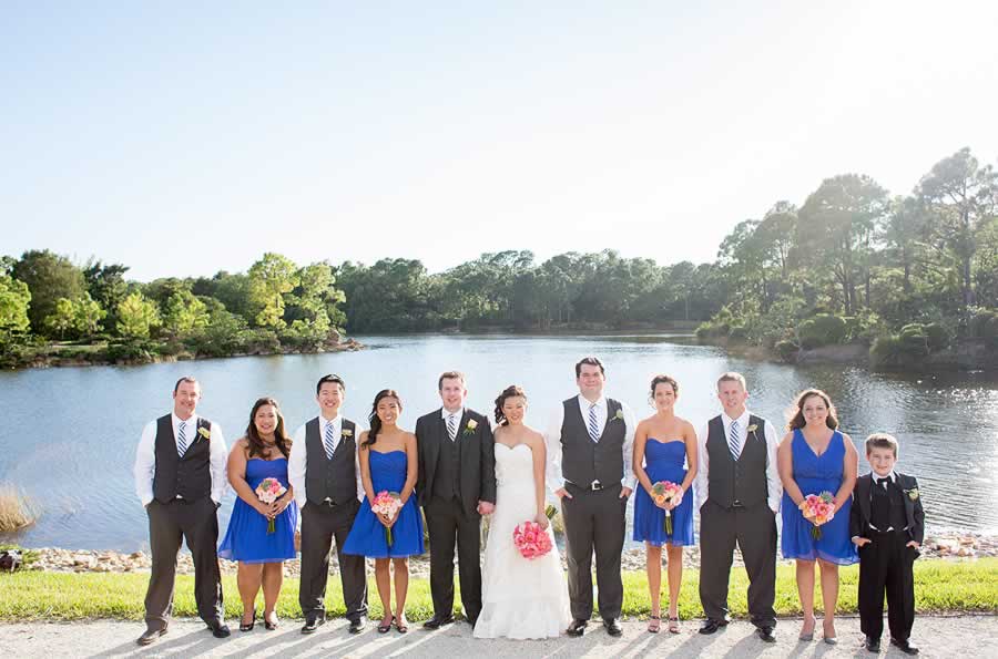 wedding party lake